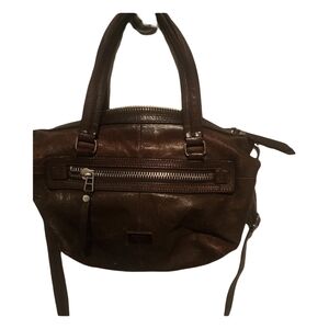 Fossil Brown Leather women 's Shoulder Bag Size Meduim27 CM 11 PO×34CM 13 PO